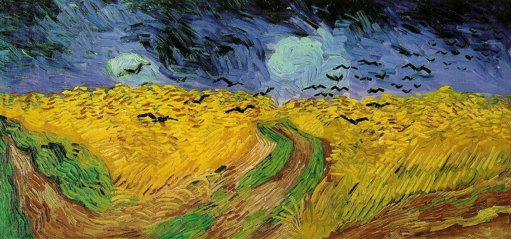 Vincent van Gogh, Krähen über Weizenfeld, 1890