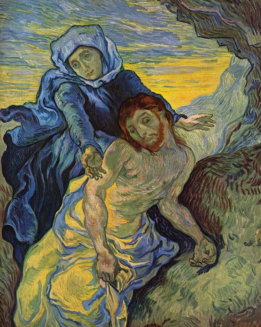 Vincent van Gogh, Pietà (nach Delacroix), 2. Version, 1889
