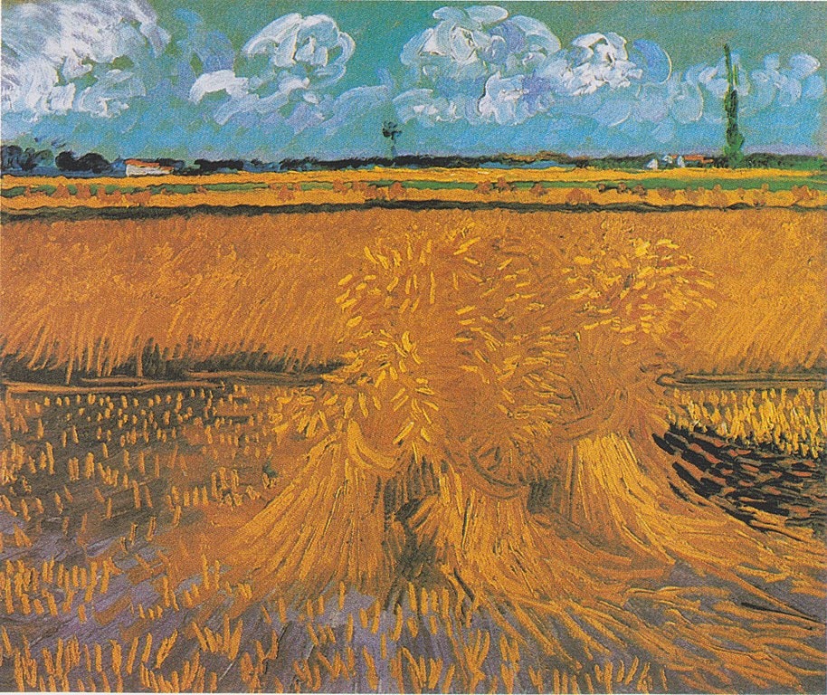 Vincent van Gogh, Weizenfeld mit Korngarben, 1888