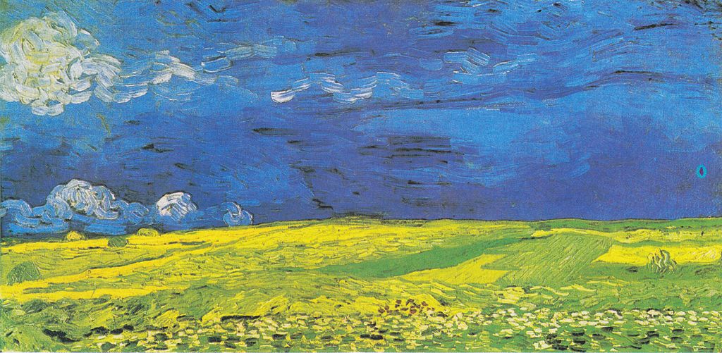 Vincent van Gogh, Weizenfeld unter einem Gewitterhimmel, 1890