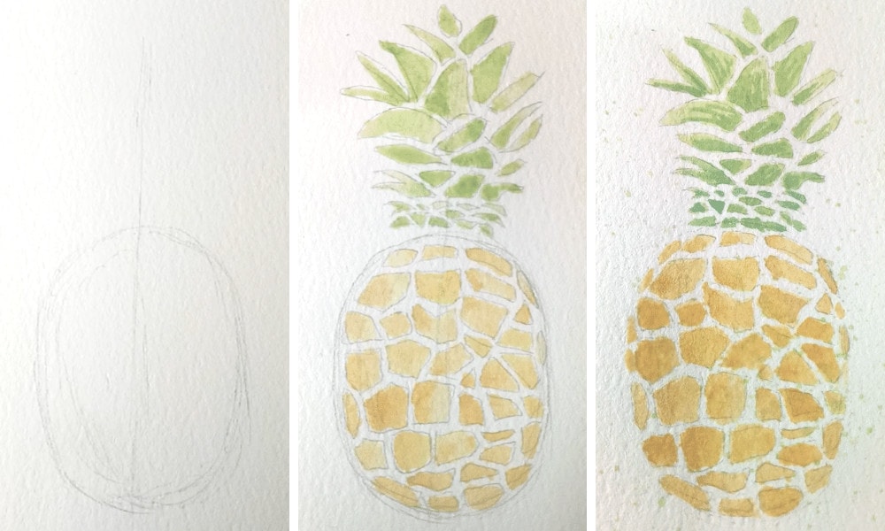 Ananas malen Titelbild