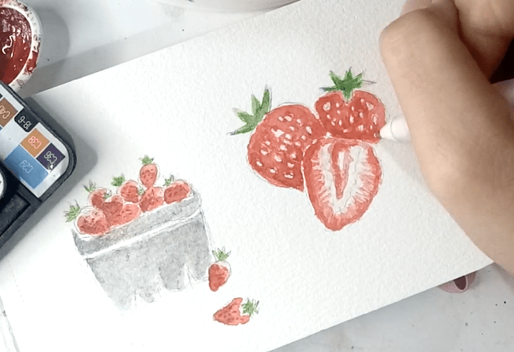 Erdbeeren malen 5