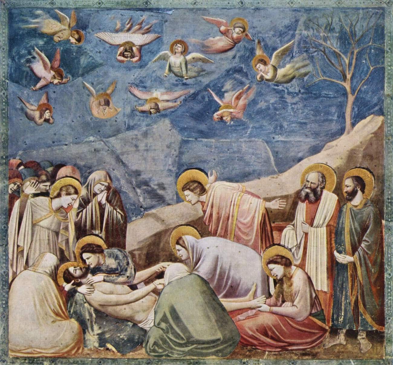 Trecento, Giotto di Bondone, Beweinung Christi, Cappella degli Scrovegni, 1304-1306