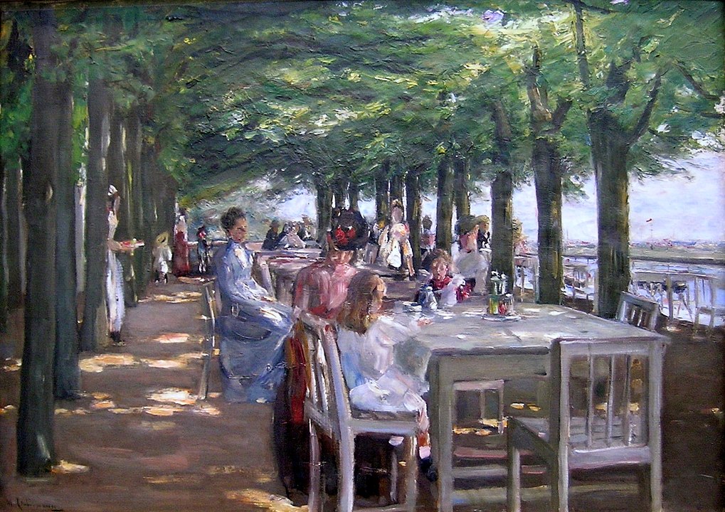 Max Liebermann, Terrasse des Restaurants Jacob in Nienstedten an der Elbe, 1902