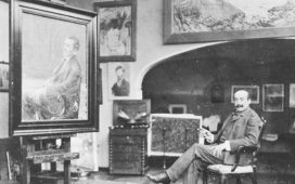 Max Liebermann in seinem Atelier