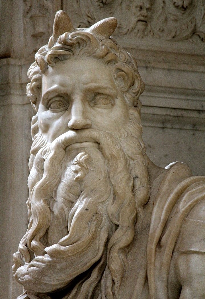 Michelangelos Moses Hörner