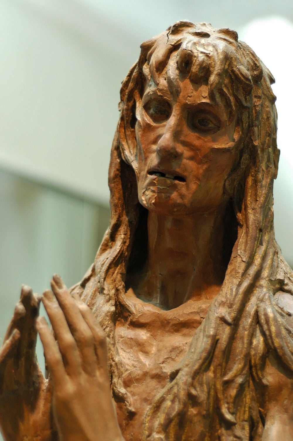 Donatello, Maria Magdalena, 1290–1348 (Detail des Kopfes)