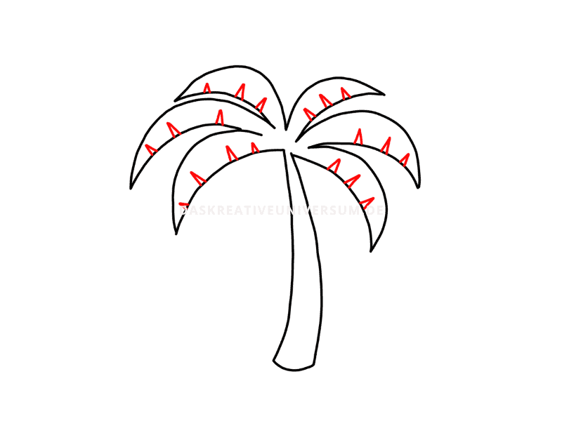 Palme zeichnen lernen 8
