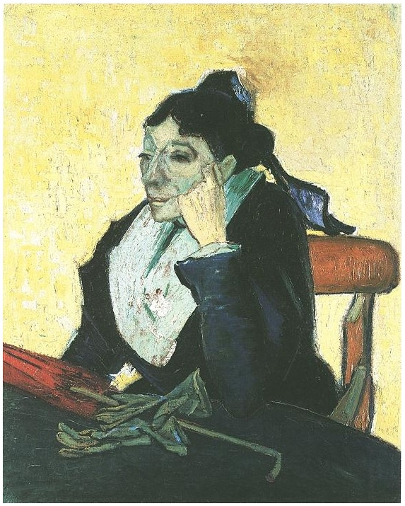 Vincent van Goghs Porträt der Madame Ginoux Regenschirm