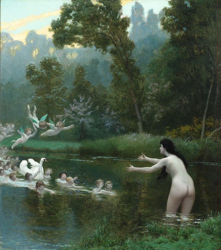 Allegorien in der Kunst, Jean-Léon Gérôme, Leda und der Schwan, 1895
