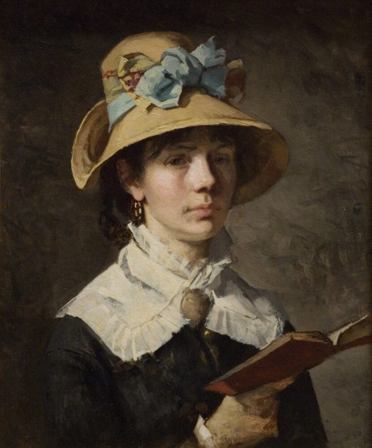 Amanda Sidvall, Selbstporträt, 1870-1871