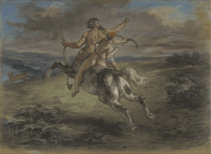 Eugène Delacroix, Die Erziehung des Achilles, 1862