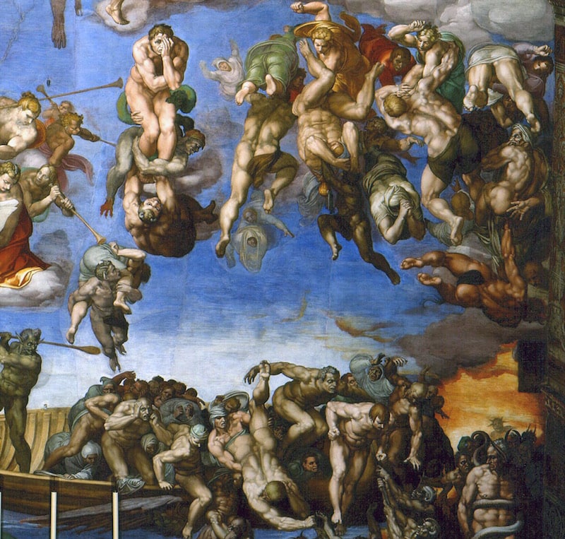 Michelangelo, Das jüngste Gericht, Detail Dämonen