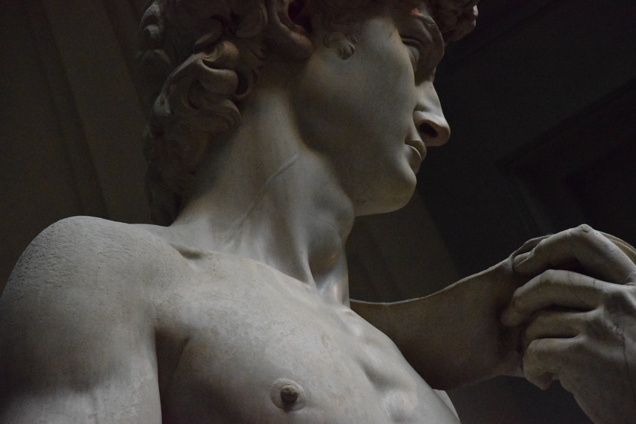 Michelangelos Bildhauerei Titelbild, Davidskulptur