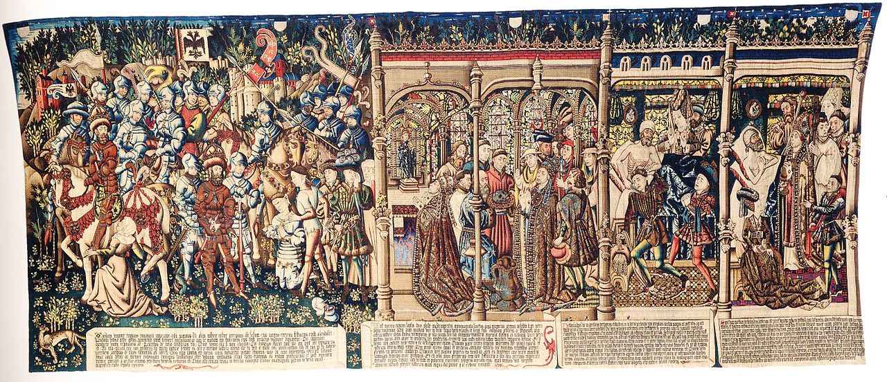 Nach Rogier van der Weyden, Wandteppich mit seiner Darstellung des Trajan und Herkinbald