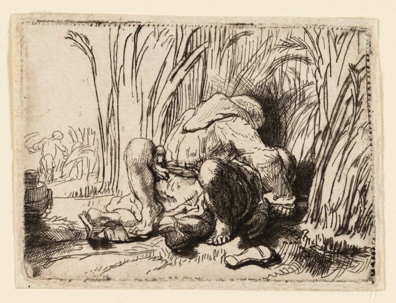 Rembrandt van Rijn, Mönch im Kornfeld, 1646