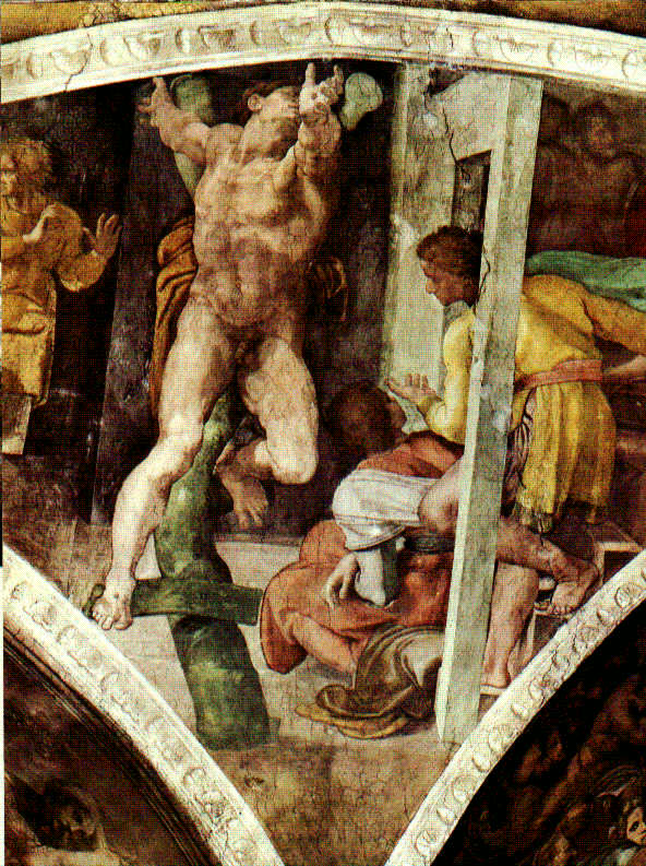 Bestrafung des Haman, Sixtinische Kapelle