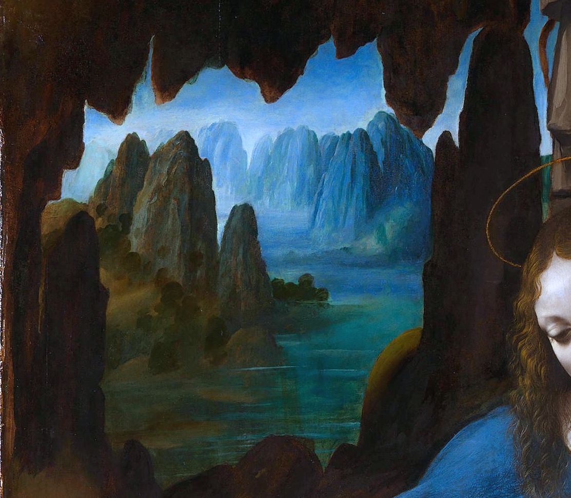 Leonardo da Vinci, Detail der Felsgrottenmadonna, 1483 bis 1486