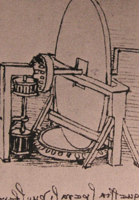 Leonardo da Vinci Erfindungen Spiegelschleifmaschine