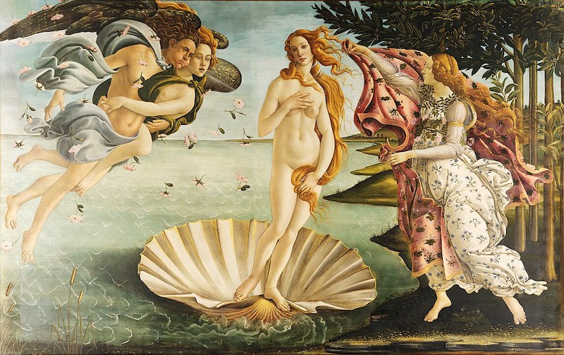 Sandro Botticelli, Die Geburt der Venus, 1484–1486 Sandro Botticelli, Die Geburt der Venus, 1484–1486