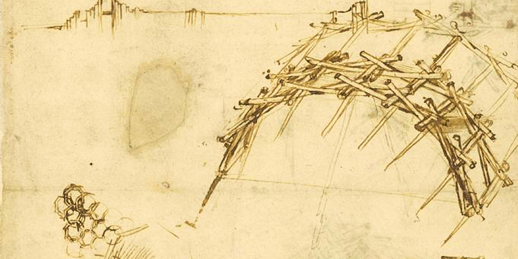 Selbsttragende Brücke Leonardo da Vinci Erfindungen