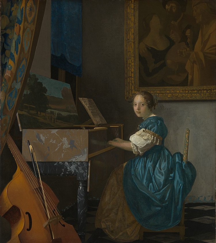 Dame am Virginal sitzend, 1670 - 1672 oder 1673 - 1675