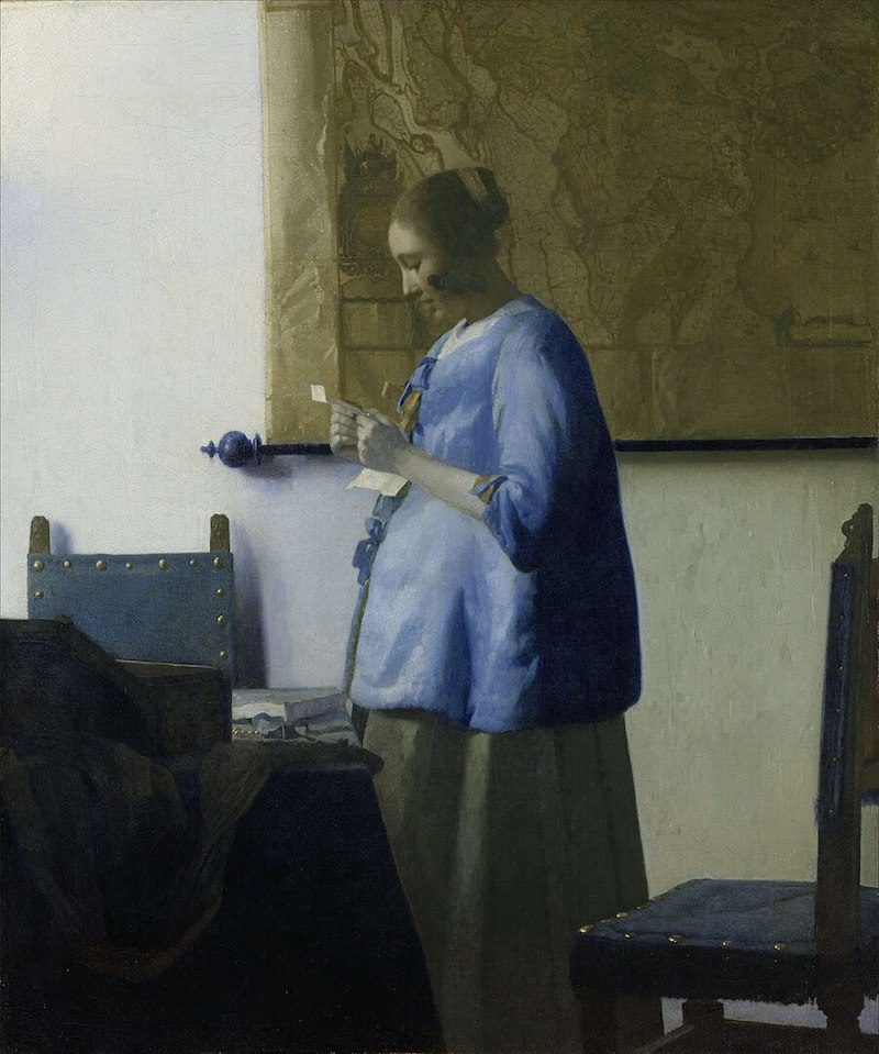 Jan Vermeer, Briefleserin in Blau, 1662 - 1663