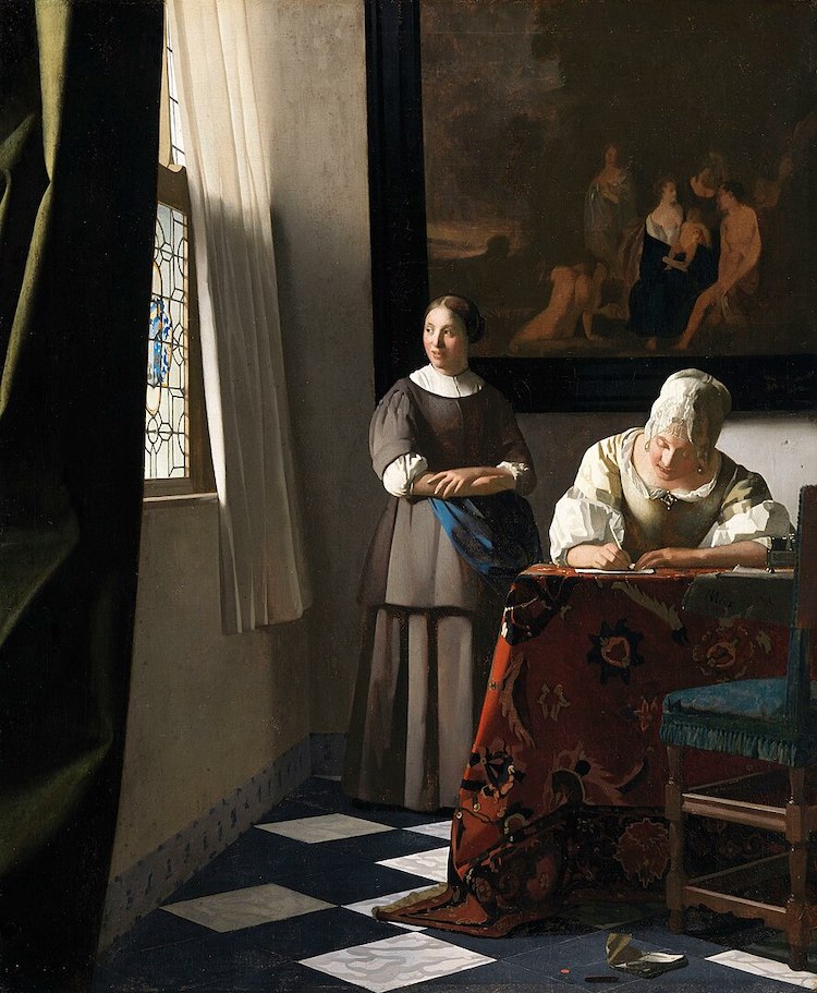 Jan Vermeer, Briefschreiberin und Dienstmagd, 1670 - 1671