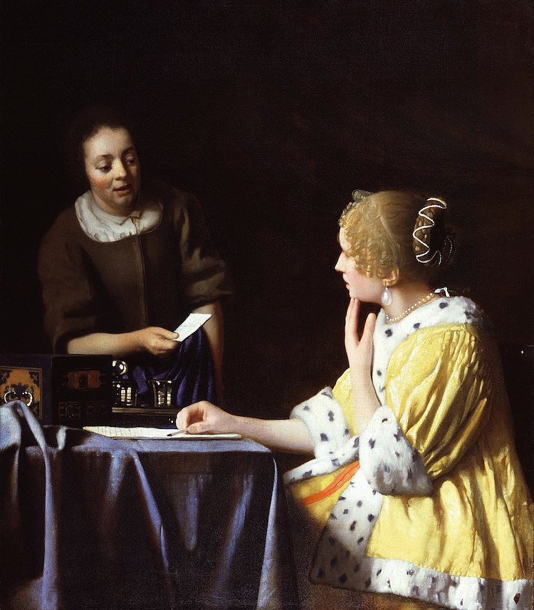 Jan Vermeer, Dame und Magd, 1667
