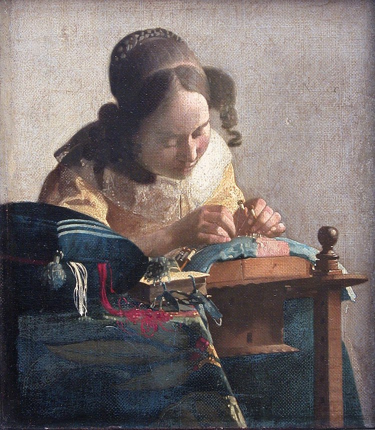Jan Vermeer, Die Spitzenklöpplerin, c 1669-1671
