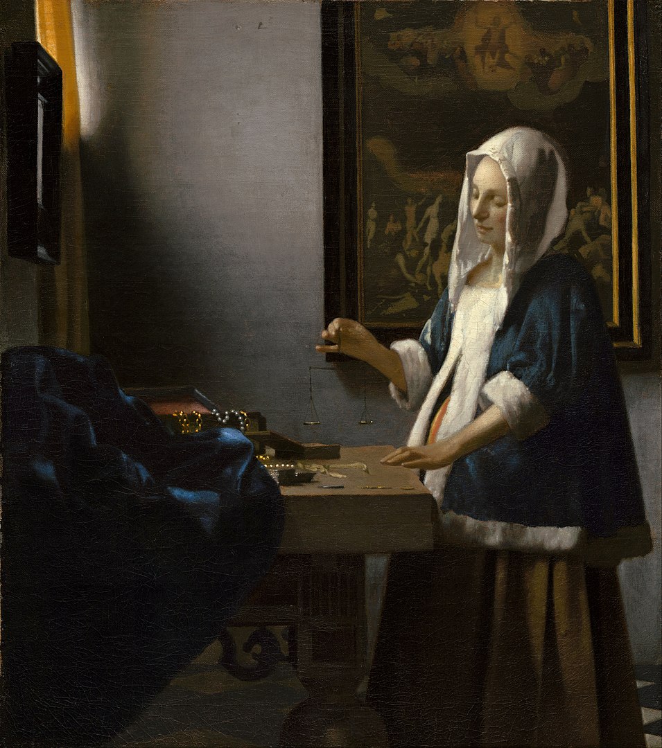 Jan Vermeer, Frau mit Waage, 1662 - 1664