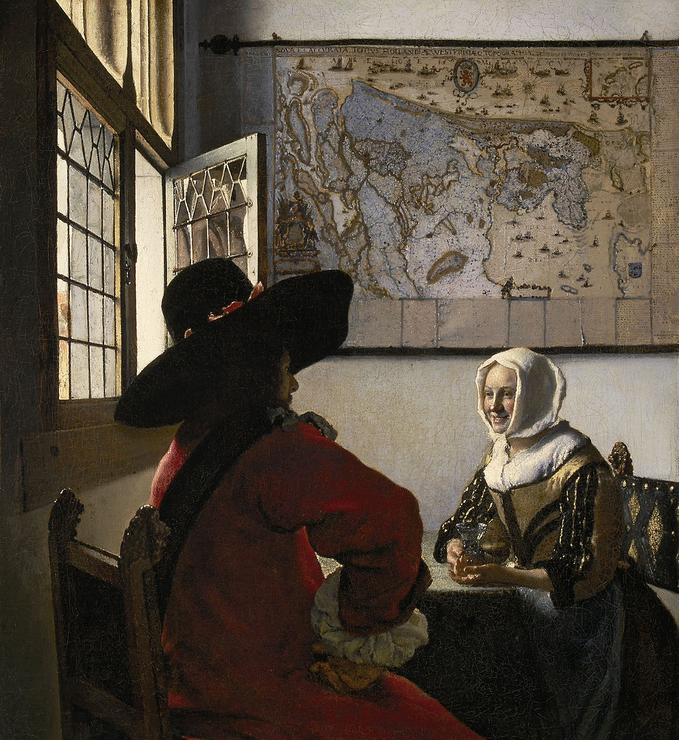 Johannes Vermeer, Der Soldat und das lachende Mädchen, ca. 1657