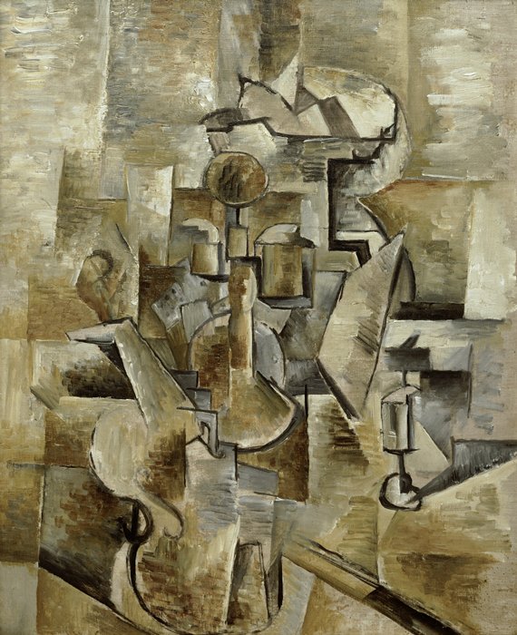 Georges Braques, Violine und Kerzenhalter, 1910