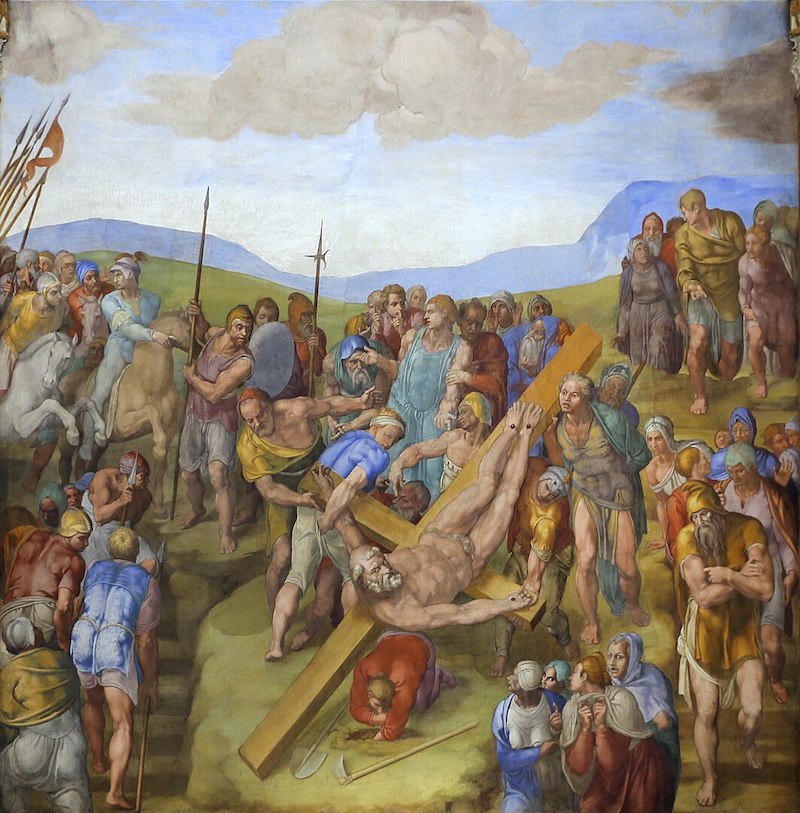 Michelangelo, Die Kreuzigung des heiligen Petrus, 1546 - 1550