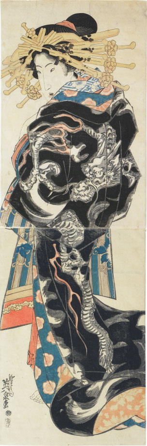 Kesai Eisen, Kurtisane, ca. 1830er